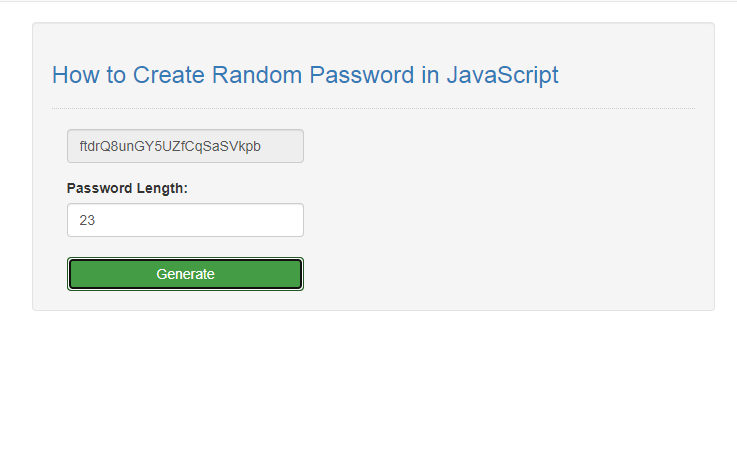 How To Create Random Password In Javascript Sourcecodester 